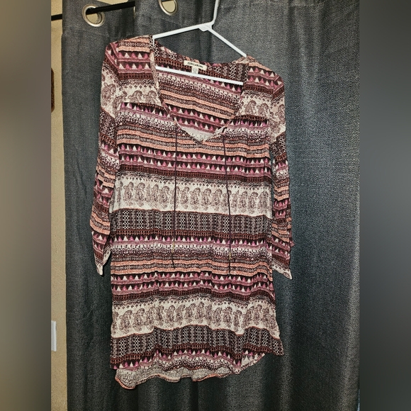 Billabong Women's Tunic - Pink and Brown Pattern - Picture 1 of 6